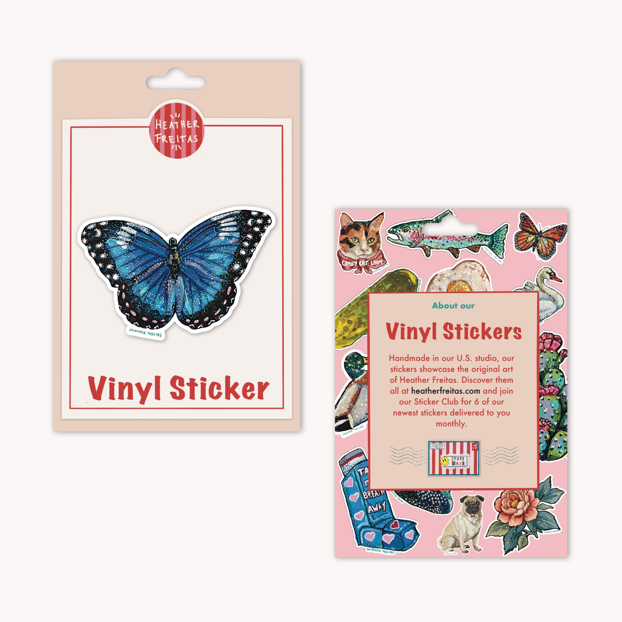 Blue Butterfly Sticker