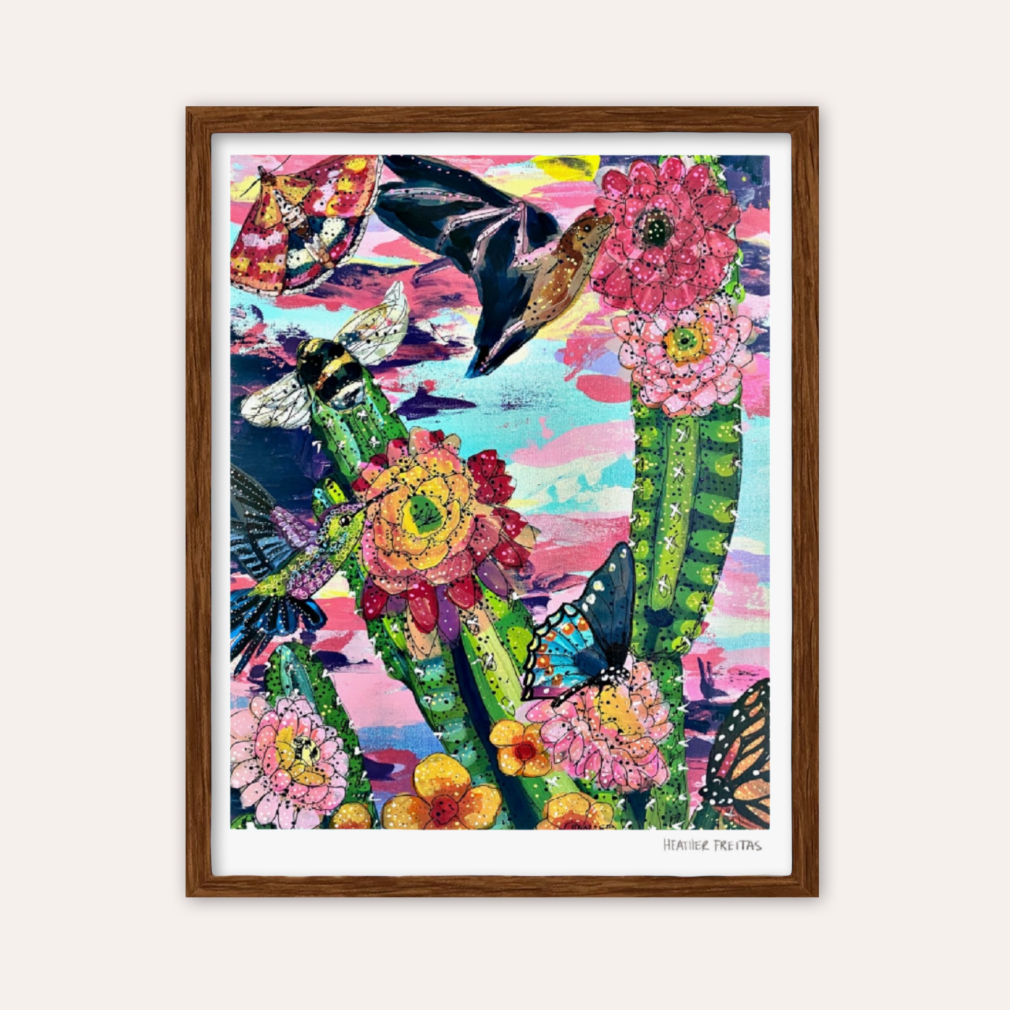 Dawn Desert Pollinators Fine Art Print
