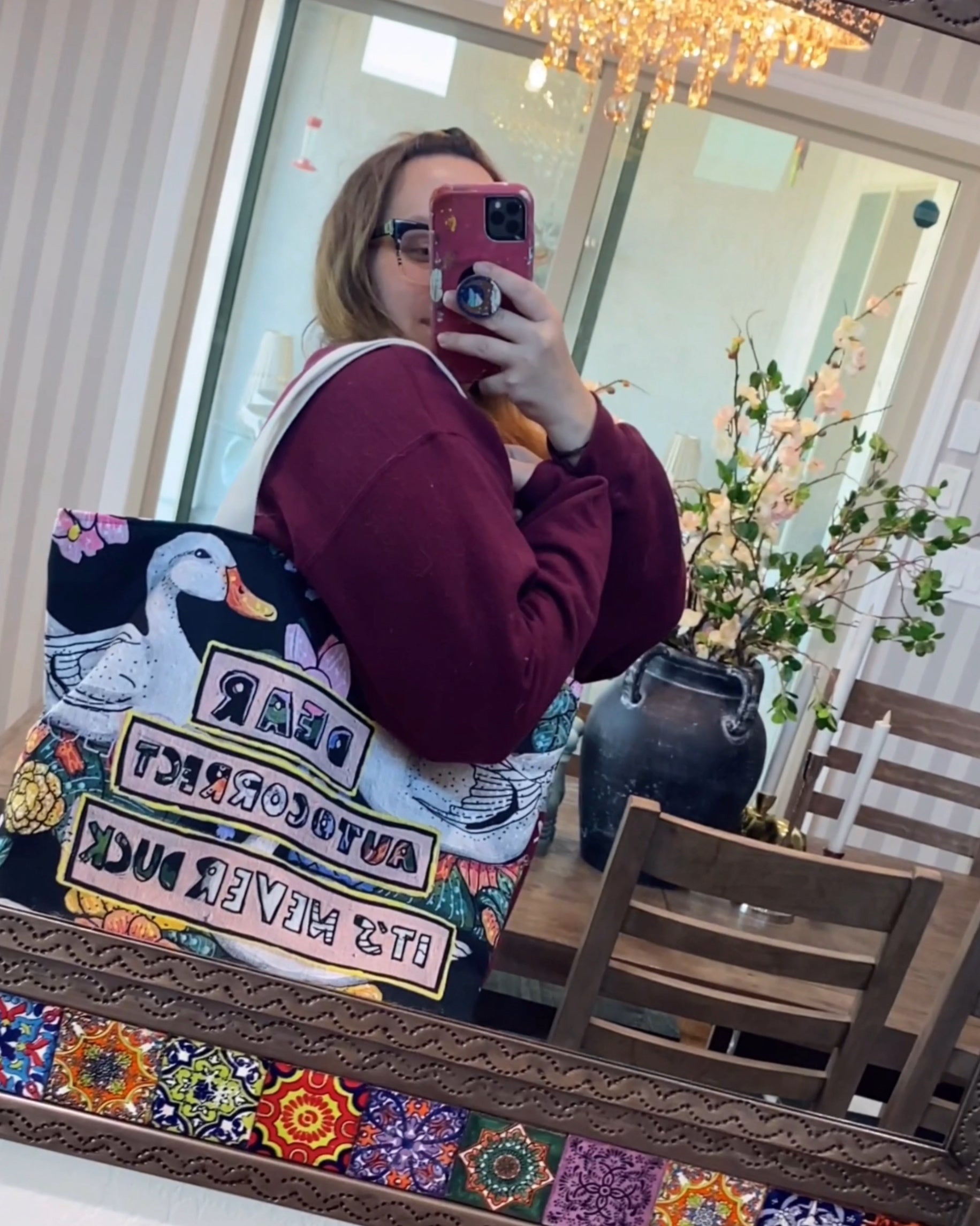 Dear Auto Correct Oversized Tote