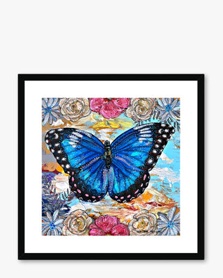 Sky Diamond Butterfly Framed & Mounted Print - Heather Freitas - fine art home deccor
