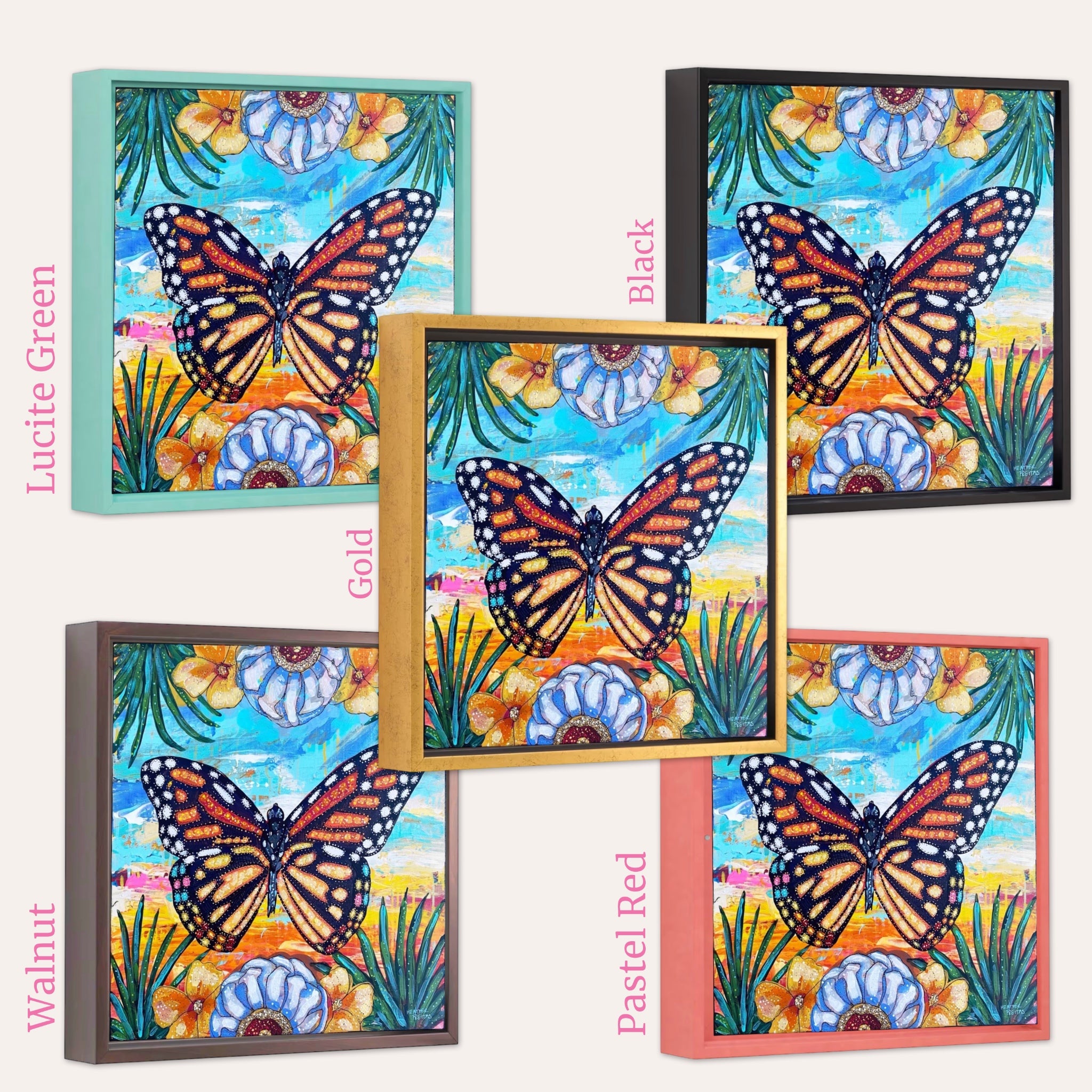 Tropical Monarch Bloom Butterfly ( Original Painting )