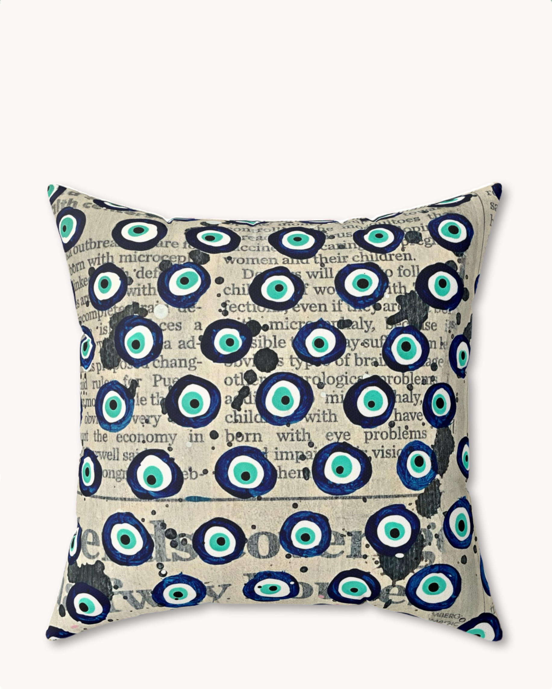 Evil Eye Energy Decorative Faux Suede Throw Pillow
