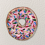 Pink Donut With Sprinkles Magnet ( Die-Cut )