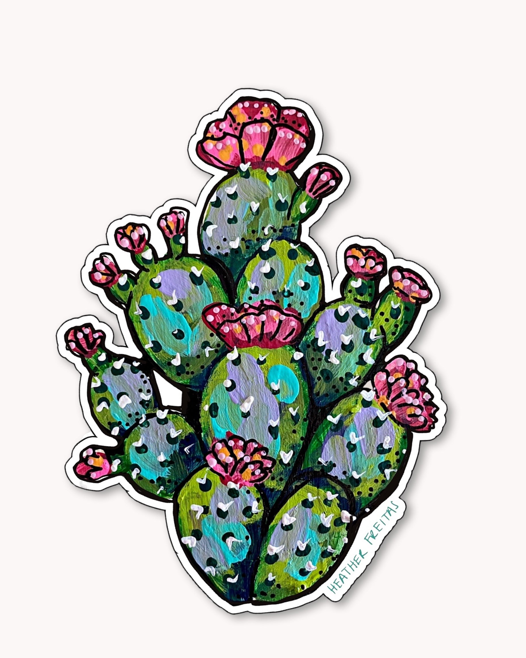 Prickly Pear Cactus Sticker