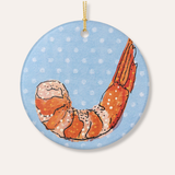Shrimp Ceramic Ornament