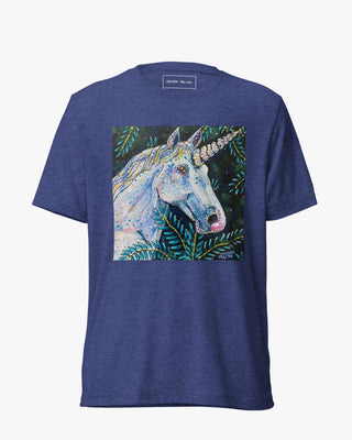 Emerald Unicorn Unisex Short Sleeve T-shirt - Heather Freitas - fine art home deccor
