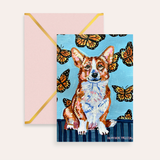 Corgi Fine Art Greeting Card
