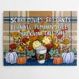 You Know, Fall Shit ( Original Painting - Painted Thrifted Painting )