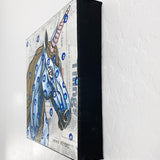 Evil Eye Grey Unicorn ( Original Painting )