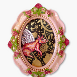 Pretty Pink Flying Pig ( Mini Original Painting )