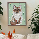 Ragdoll Cat Framed Fine Art Canvas Print