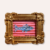 Spotted Molly Fish Framed Mini Original Painting