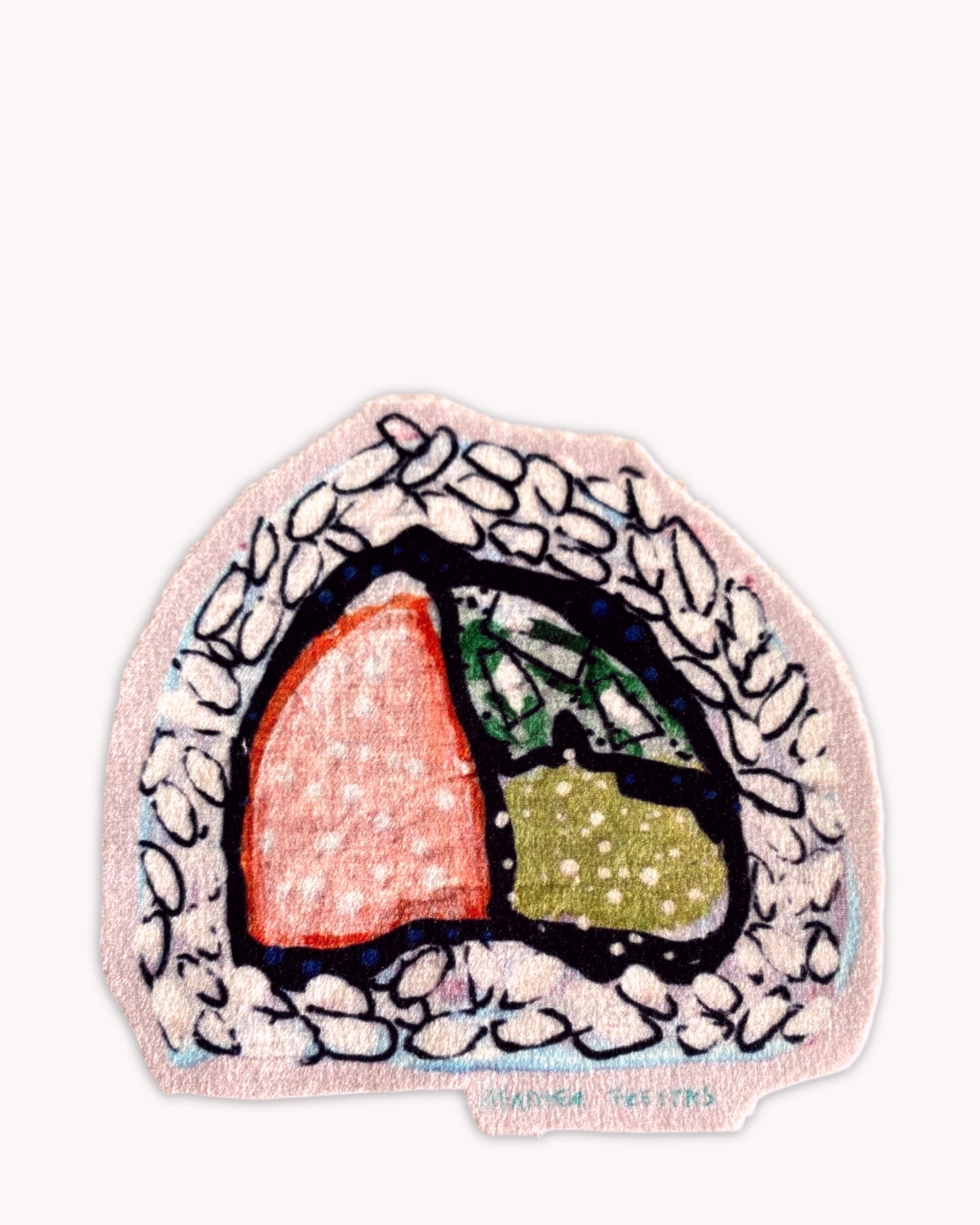 California Sushi Roll - Sew On Velveteen Patch