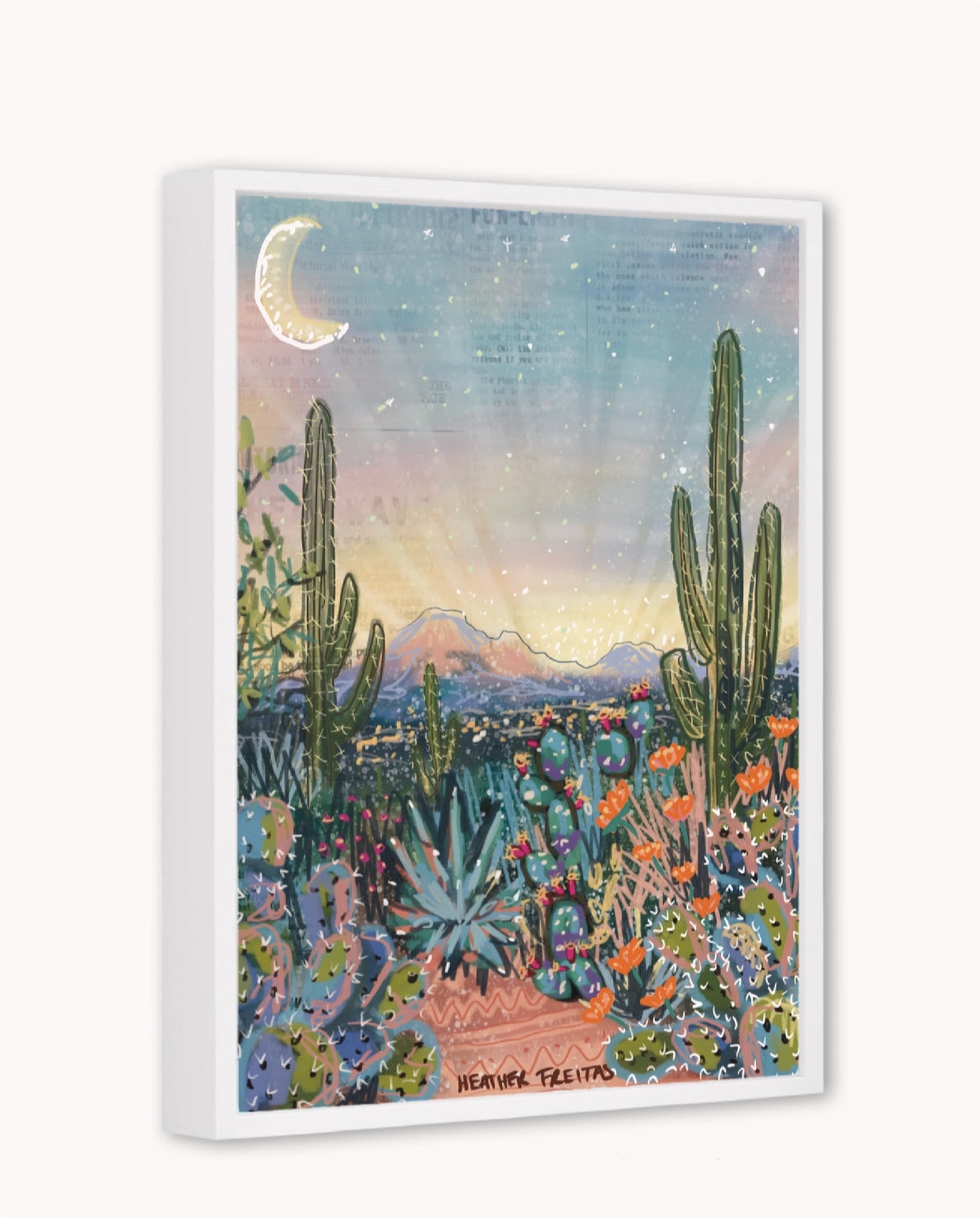 Sunbeams Framed Canvas Print