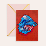 Blue Betta Fine Art Greeting Card