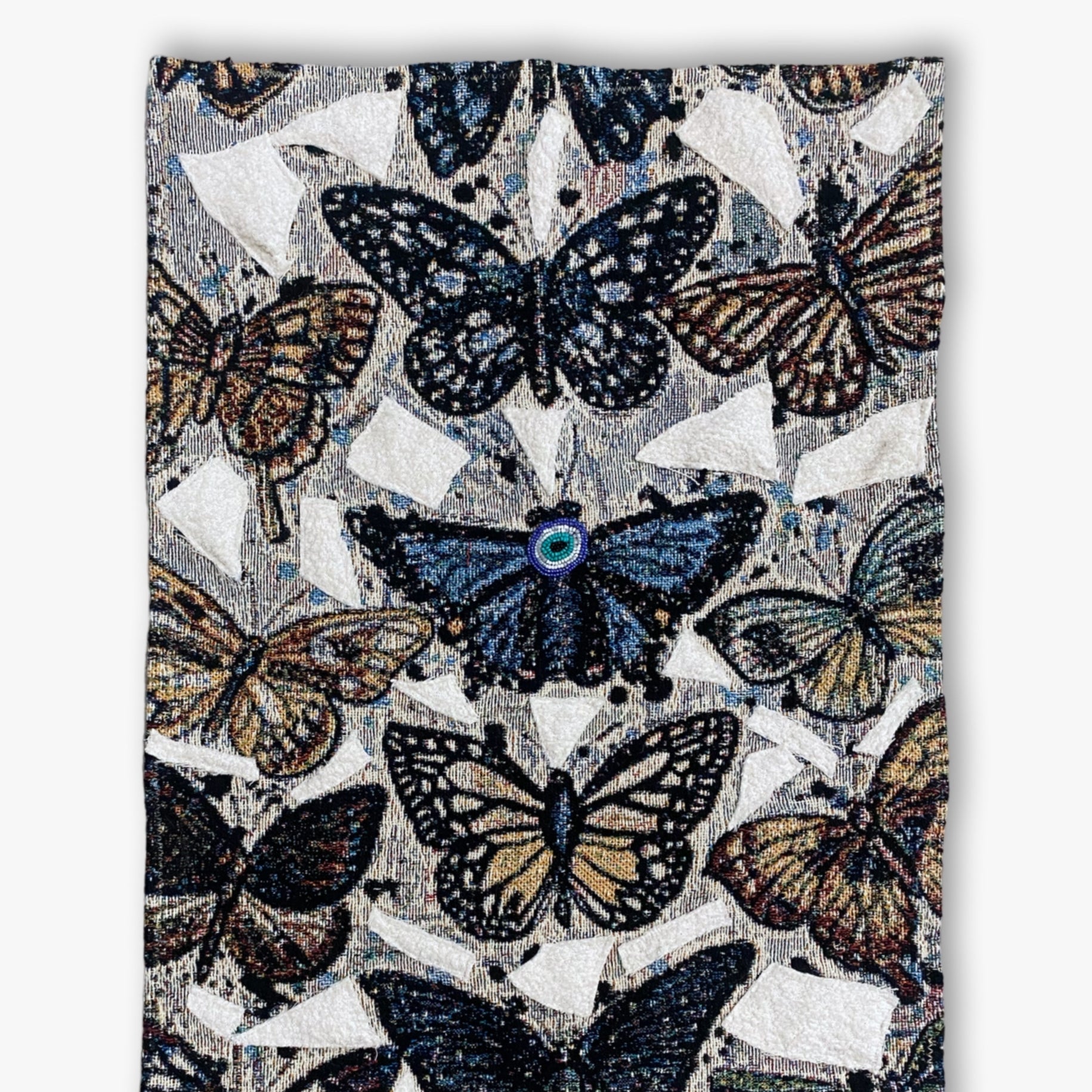 Cascades Butterly Species ( Fine Art Tapestry With Beaded Accent ) - Heather Freitas - fine art home deccor