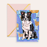 Border Collie Fine Art Greeting Card