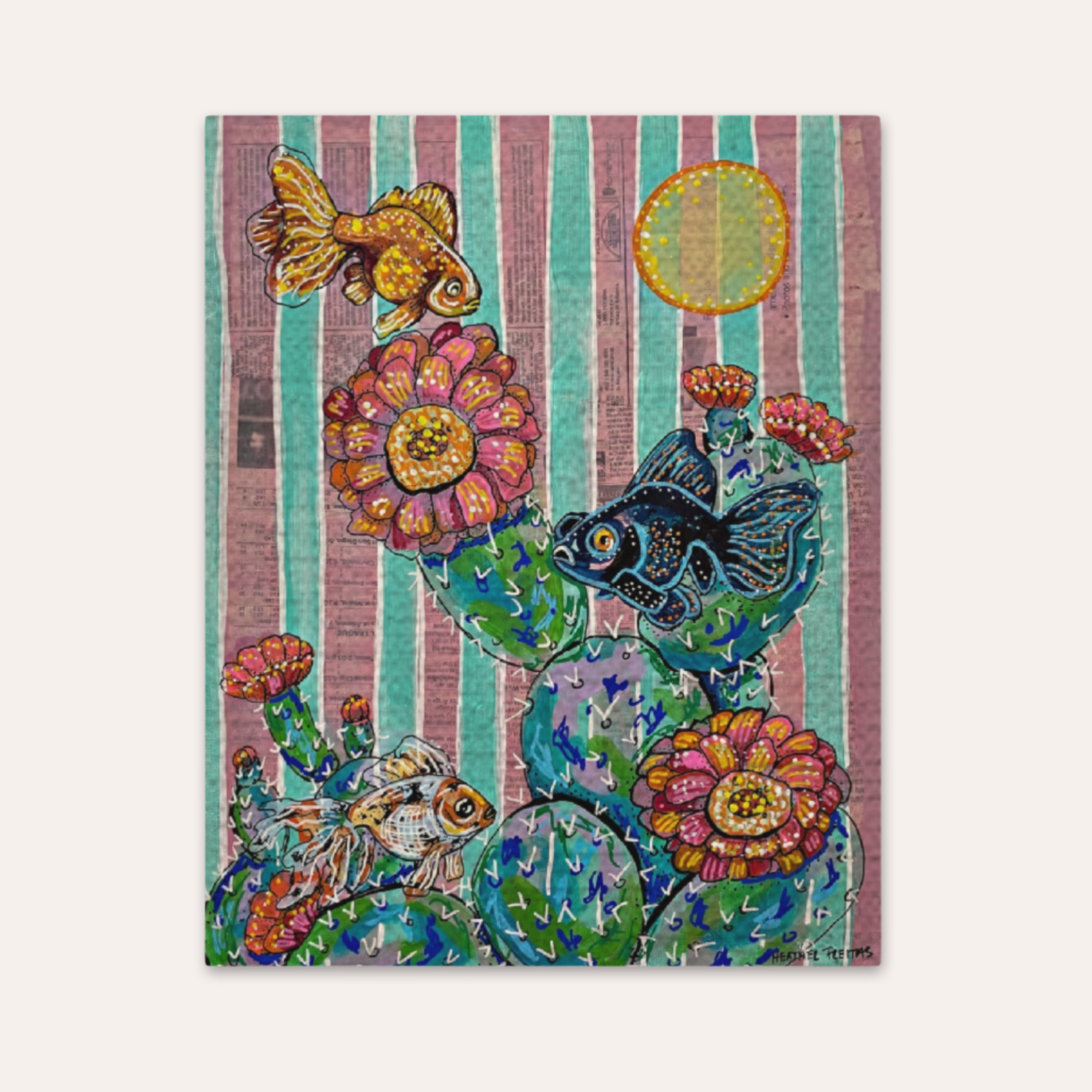 Cactus Goldfish Fine Art Print