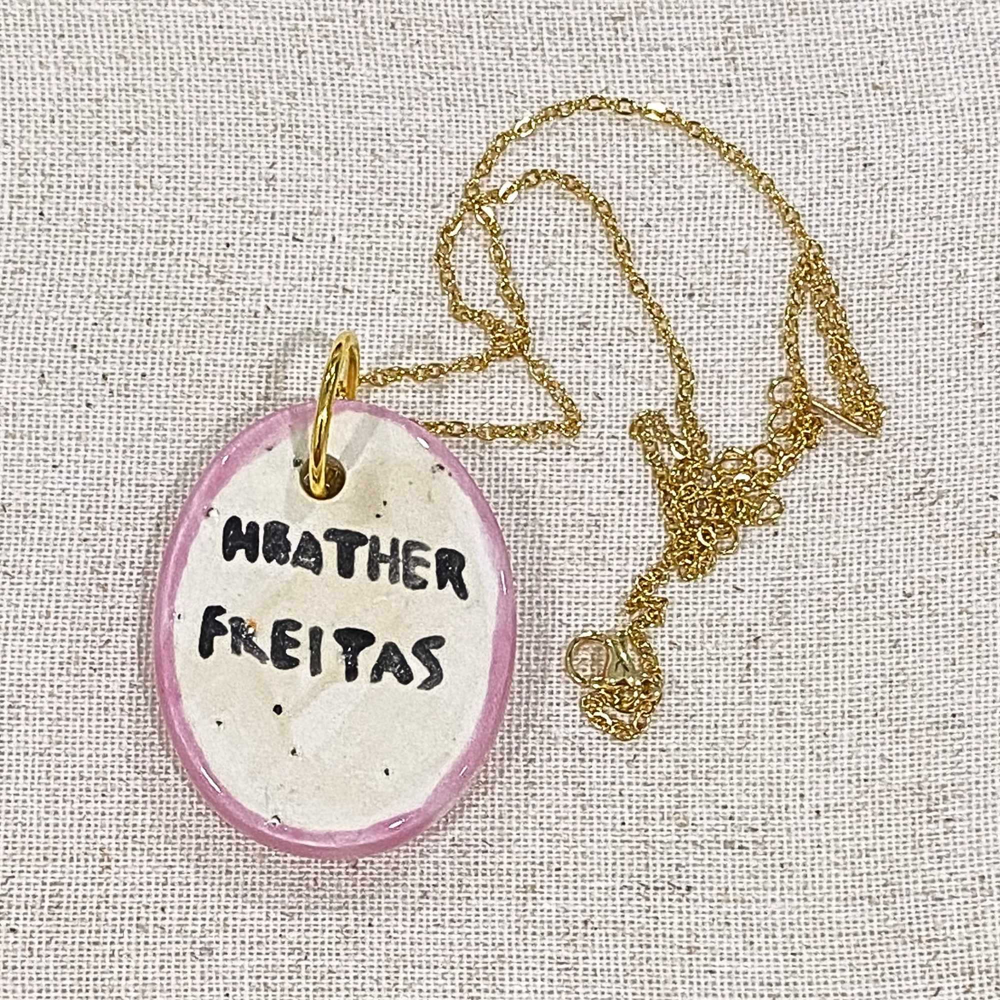 Lemon Hand Painted Ceramic Necklace