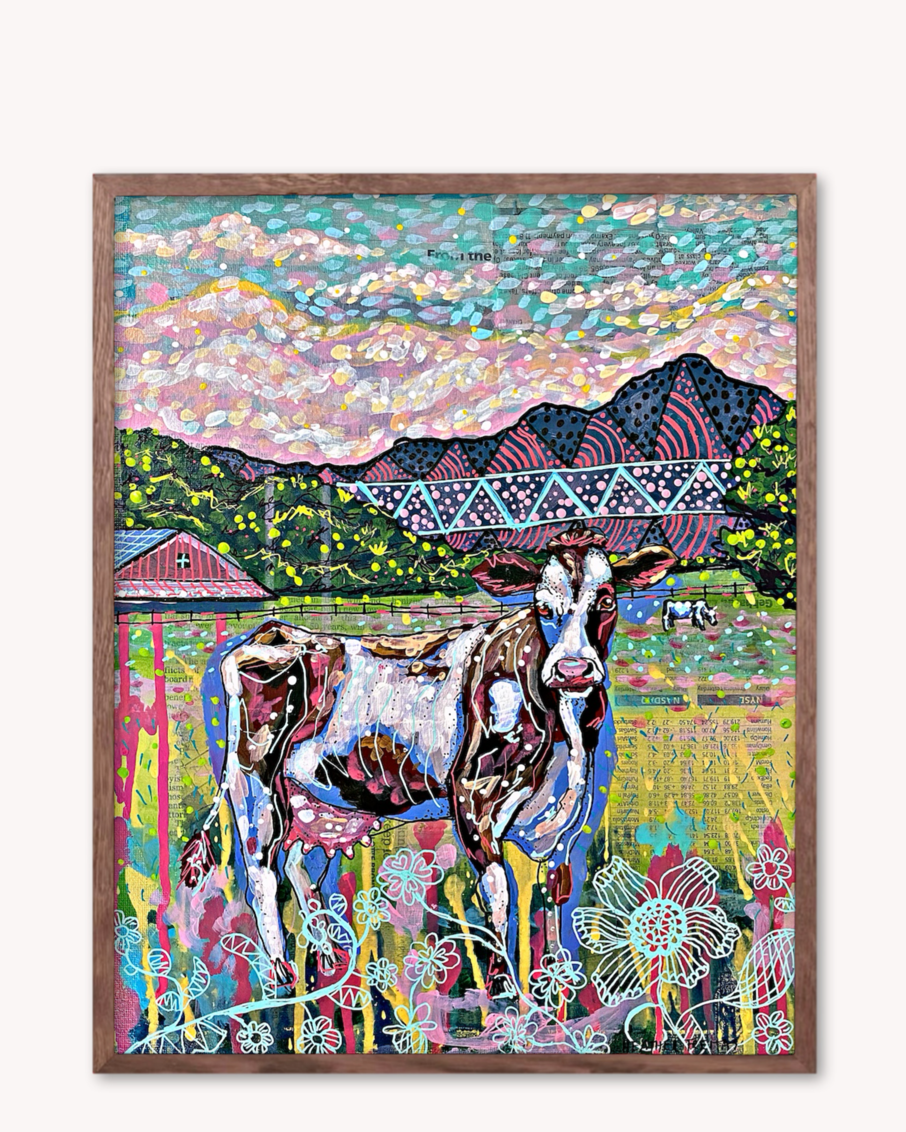Cows On The Farm Print