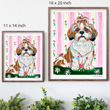 Shih Tzu Hand Signed Fine Art Print