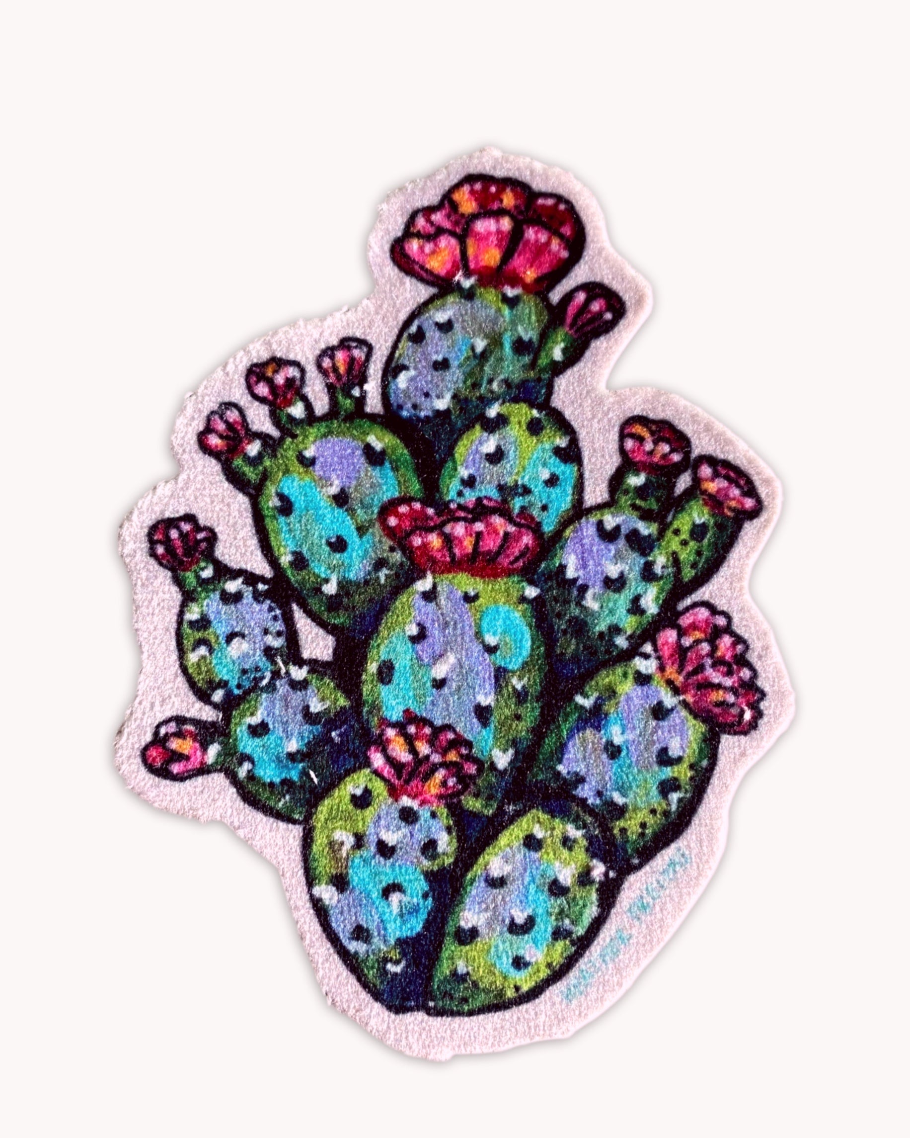 Prickly Pear Cactus - Sew On Velveteen Patch