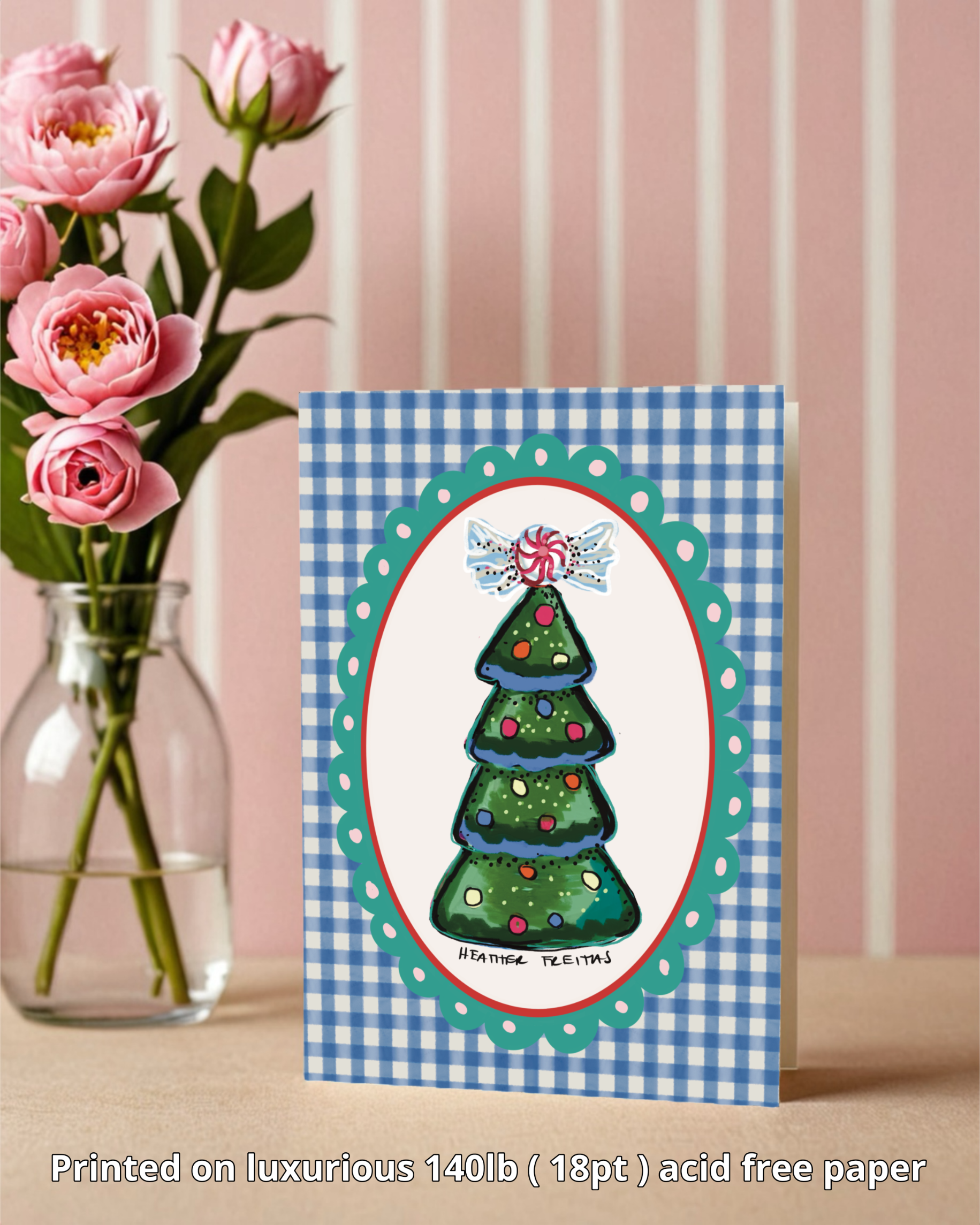 Candy Christmas Tree - Greeting Card / Fine Art Print