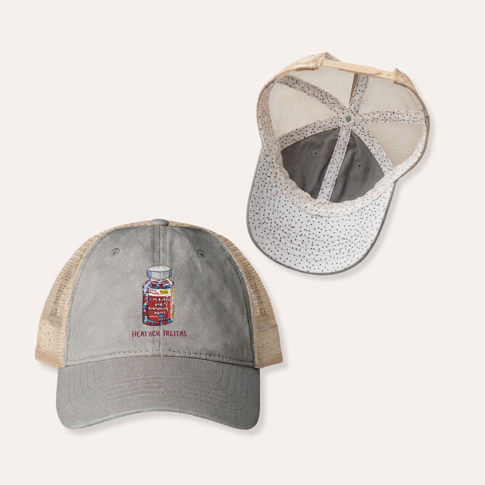 I'm Tired Women's Washed Mesh-Back Cap