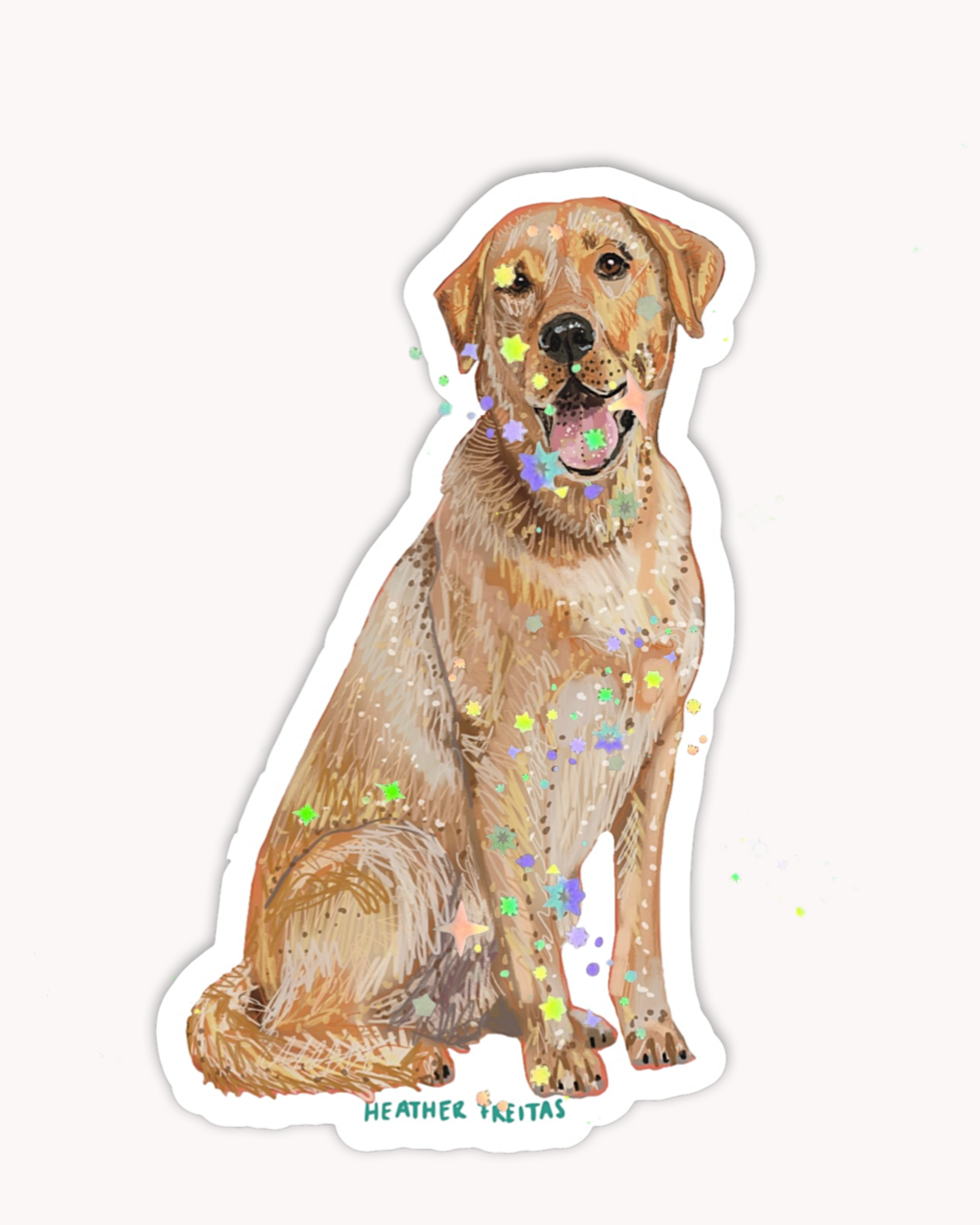 Yellow Labrador Sticker