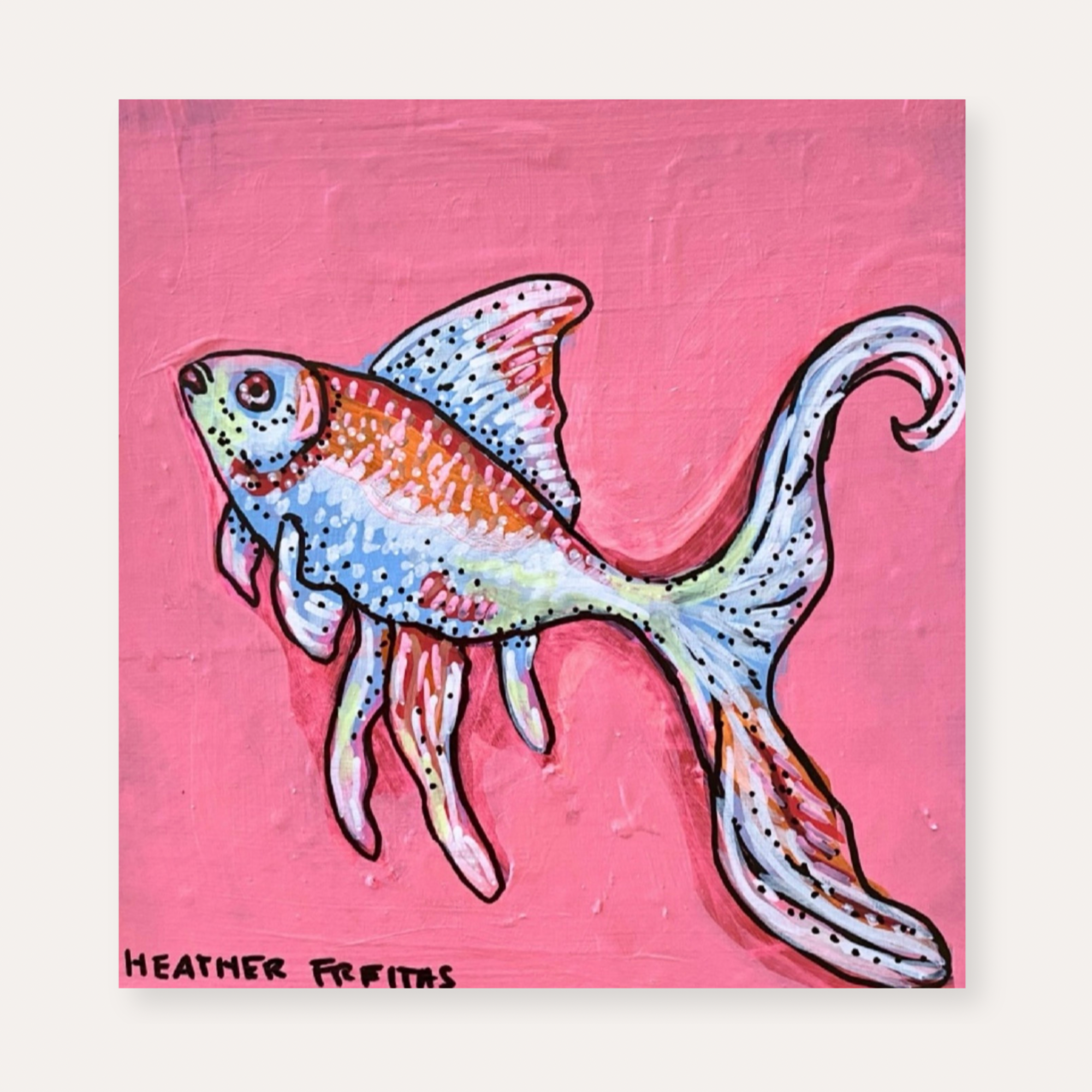 Long Fin Goldfish ( original painting )