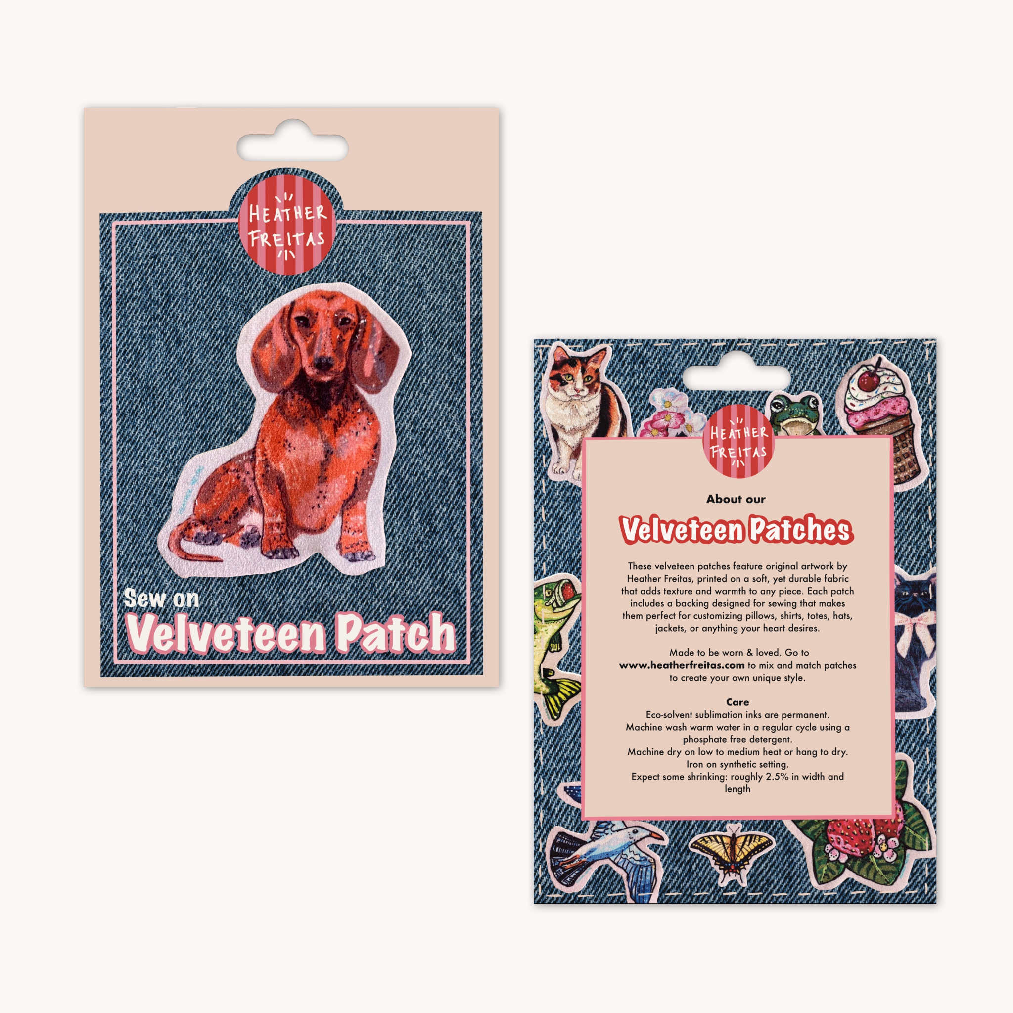 Wiener Dog - Sew On Velveteen Patch