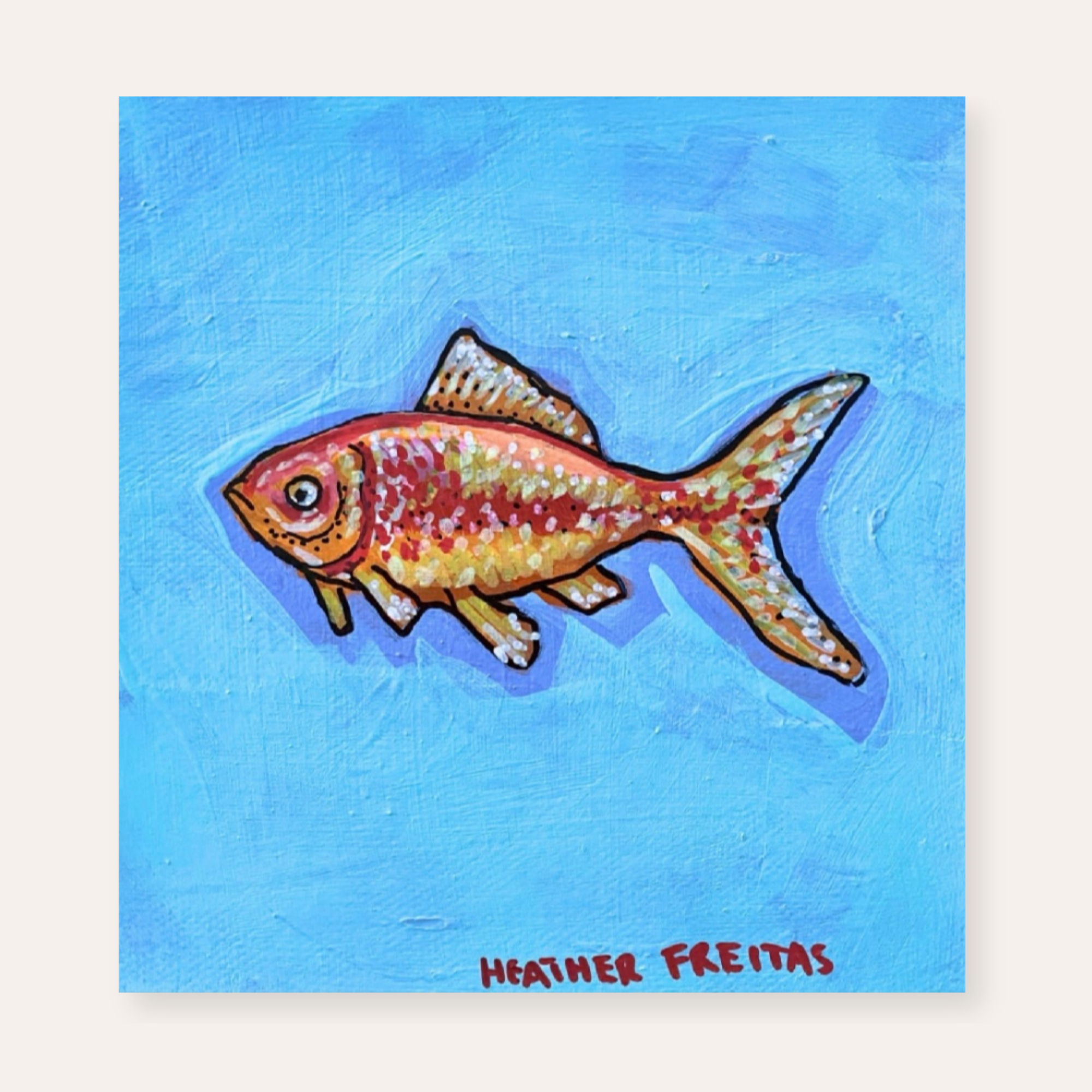 Common Goldfish ( original painting )