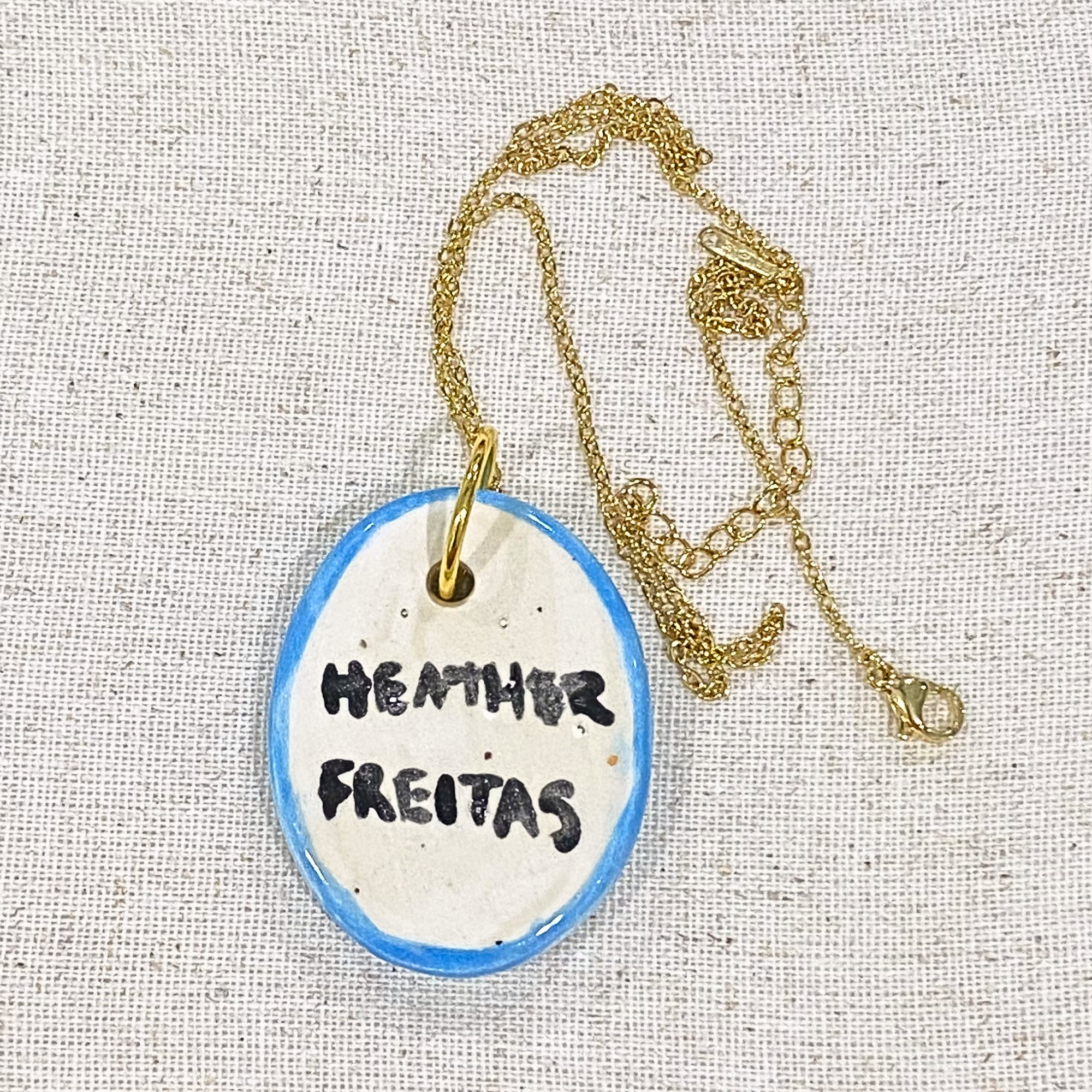 Cherries Hand Painted Ceramic Necklace