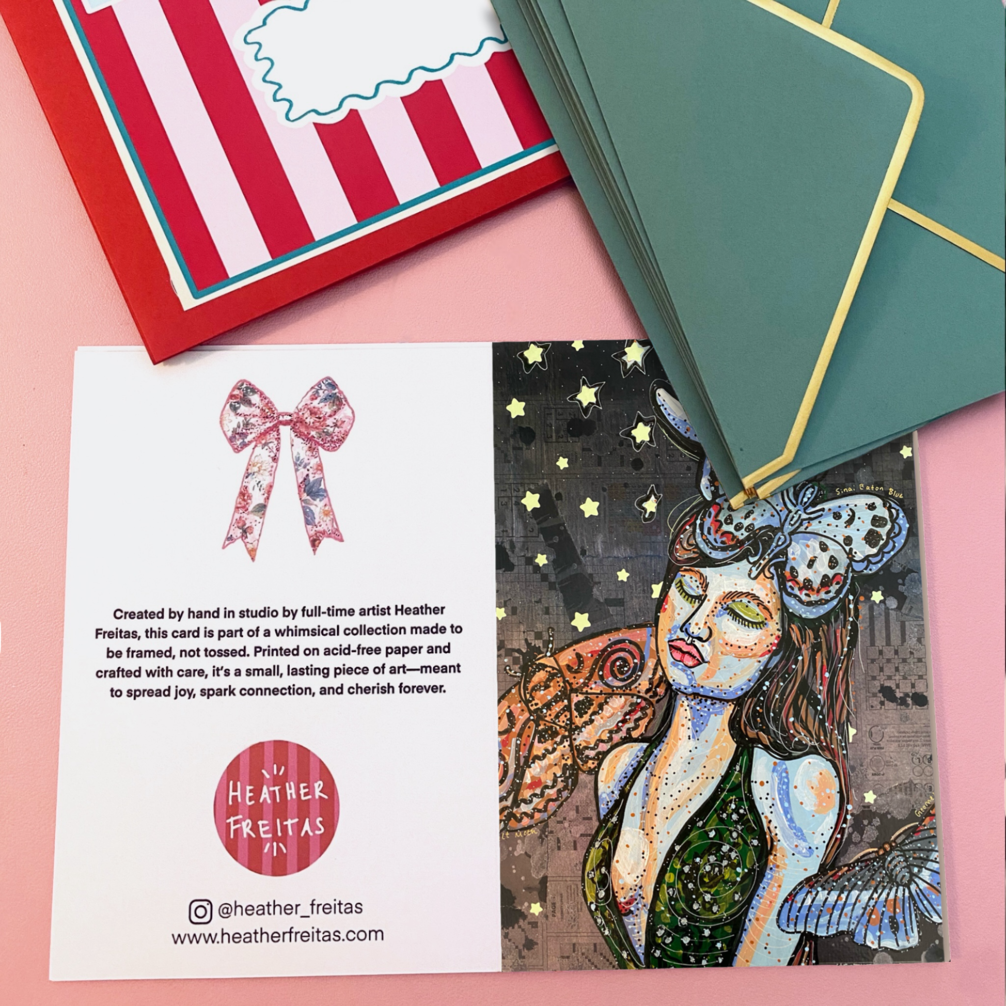 Moon Tides & Moth Flies - Greeting Card / Fine Art Print