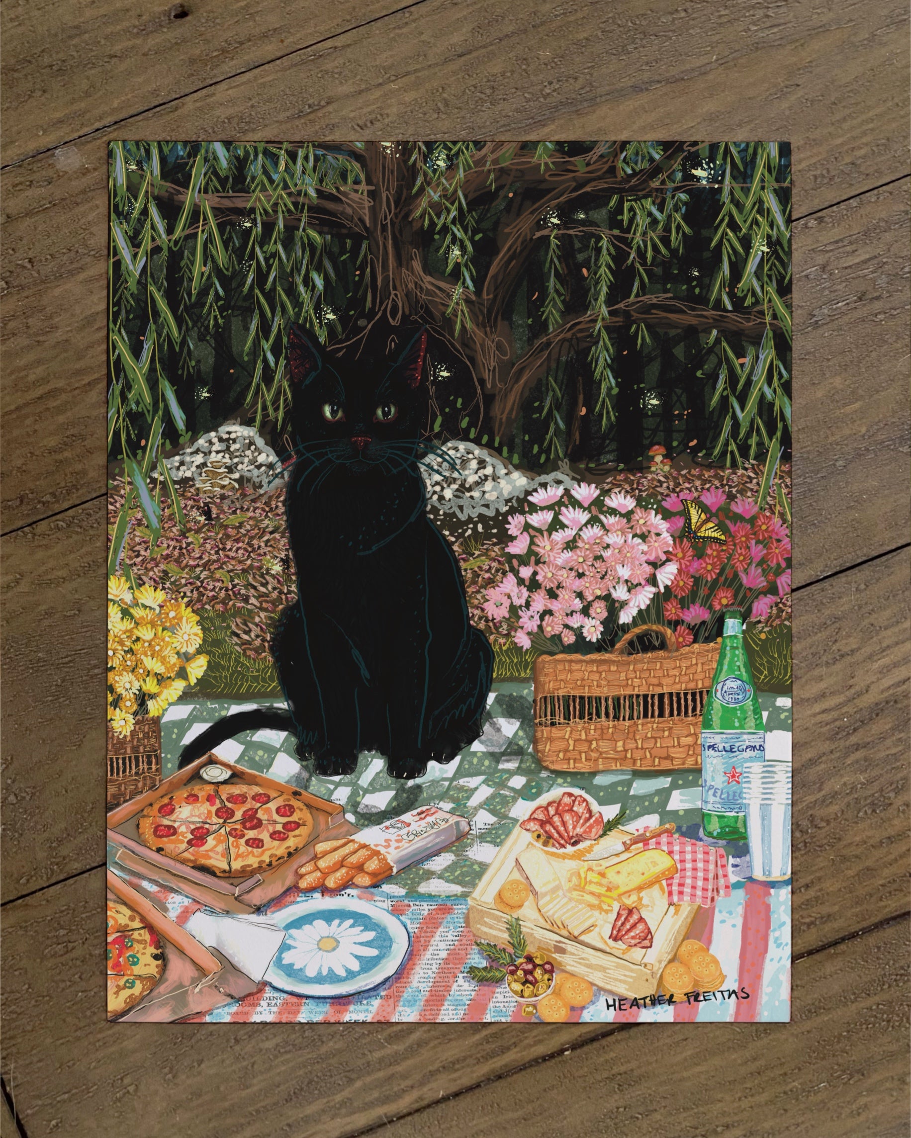 Black Cat - Build Your Own Fancy Feast Cat Paper Print