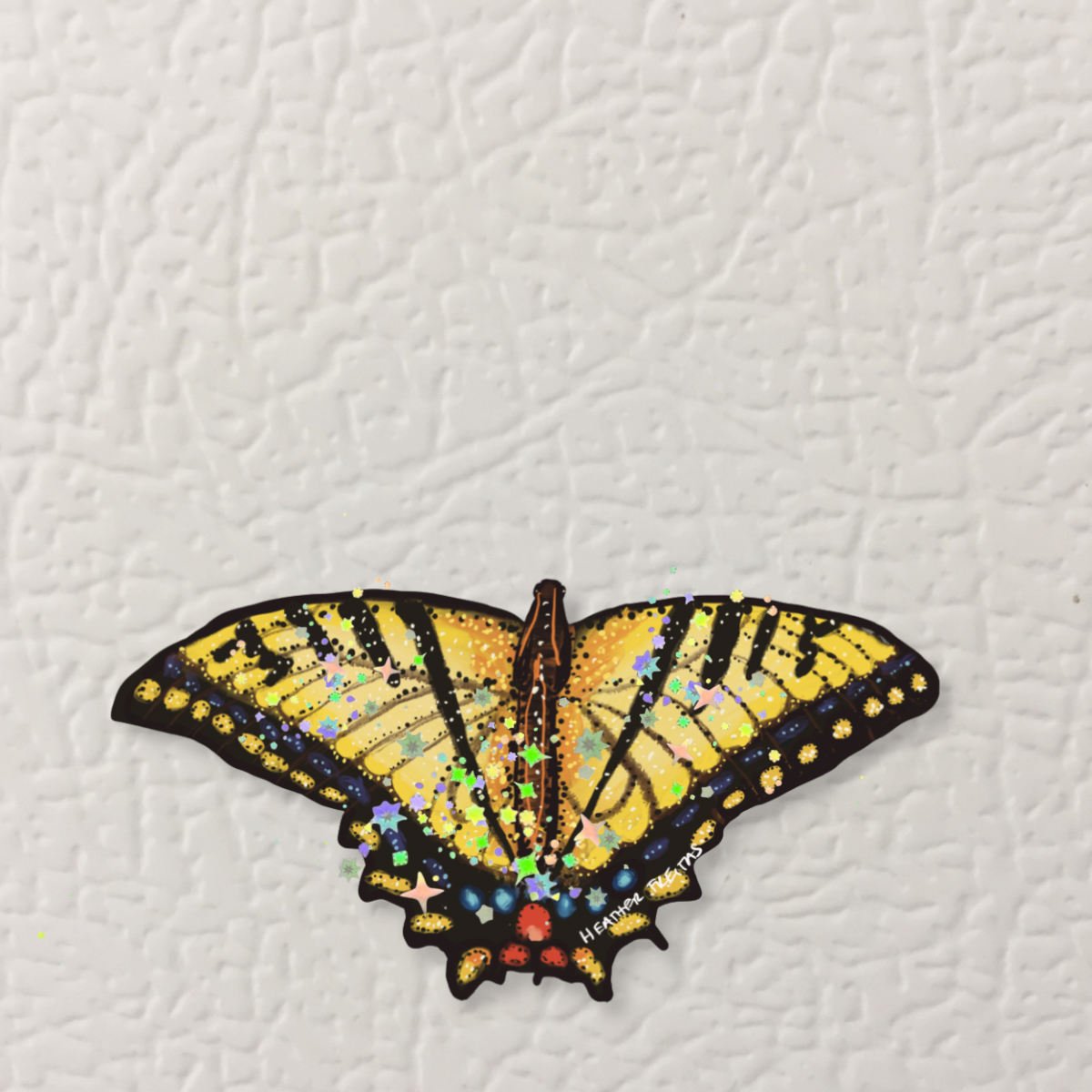 Yellow Swallowtail Butterfly Magnet ( Die-Cut )