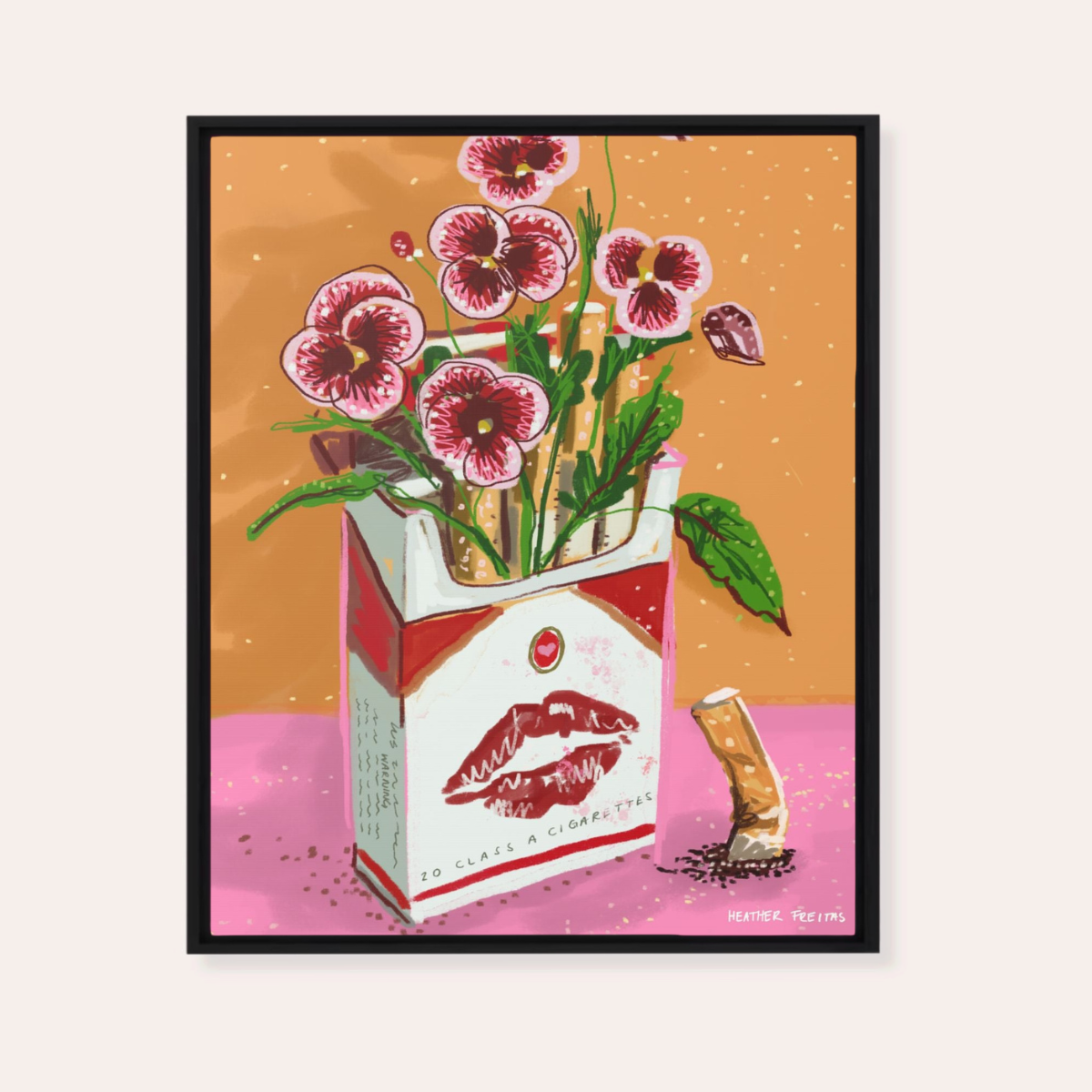 Dirt Bouquet Framed Fine Art Canvas Print