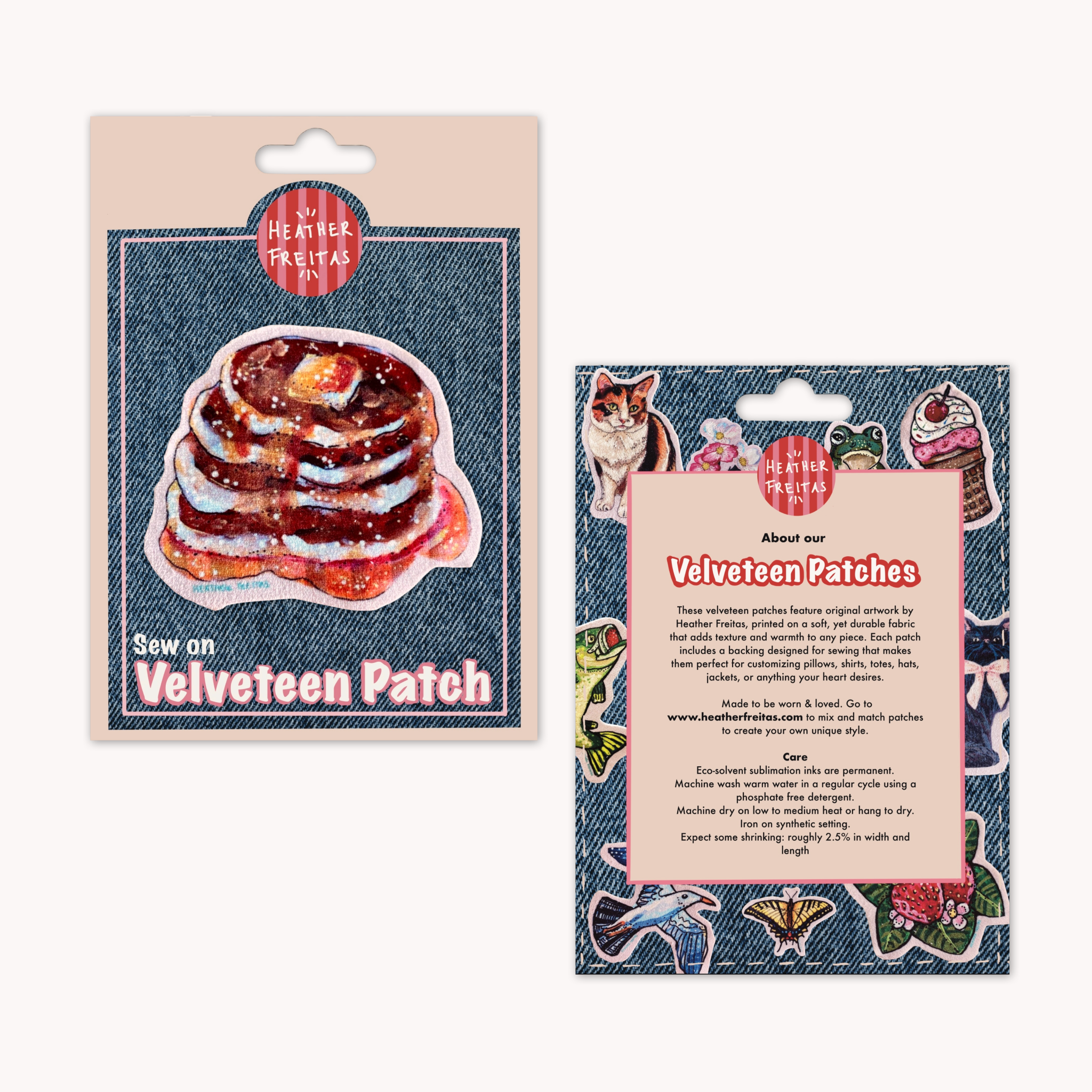 Pancakes - Sew On Velveteen Patch