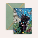 Jupiter Castle Cat Fine Art Greeting Card