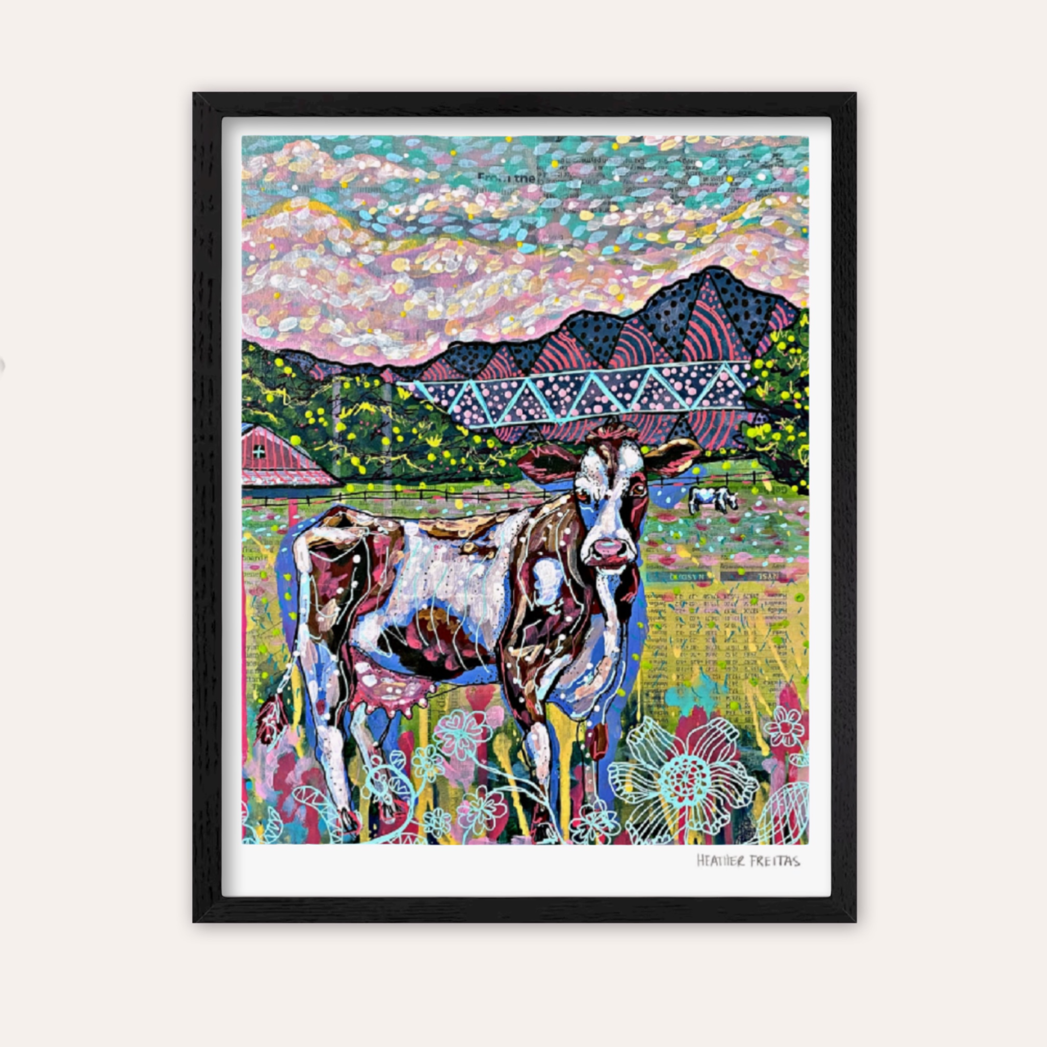 Cows On The Farm Fine Art Print