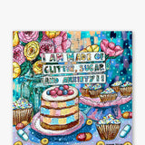 Made Of Glitter, Sugar & Anxiety ( Original Painting ) - Heather Freitas - fine art home deccor