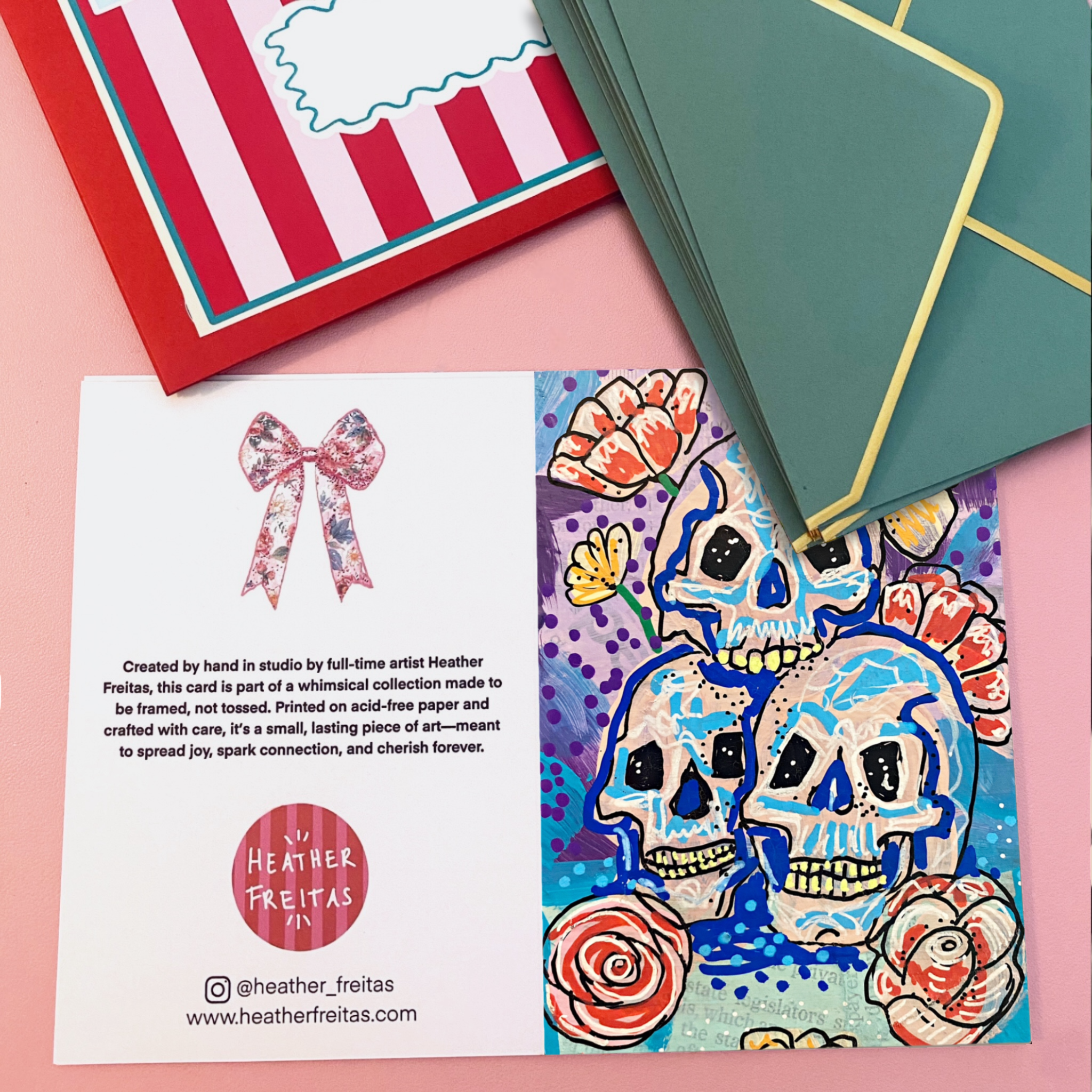 Three Skulls - Greeting Card / Fine Art Print