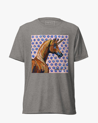 Evil Eye Unicorn Unisex Short Sleeve T-shirt - Heather Freitas - fine art home deccor
