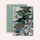 Meowy Christmas Frameable Greeting Card