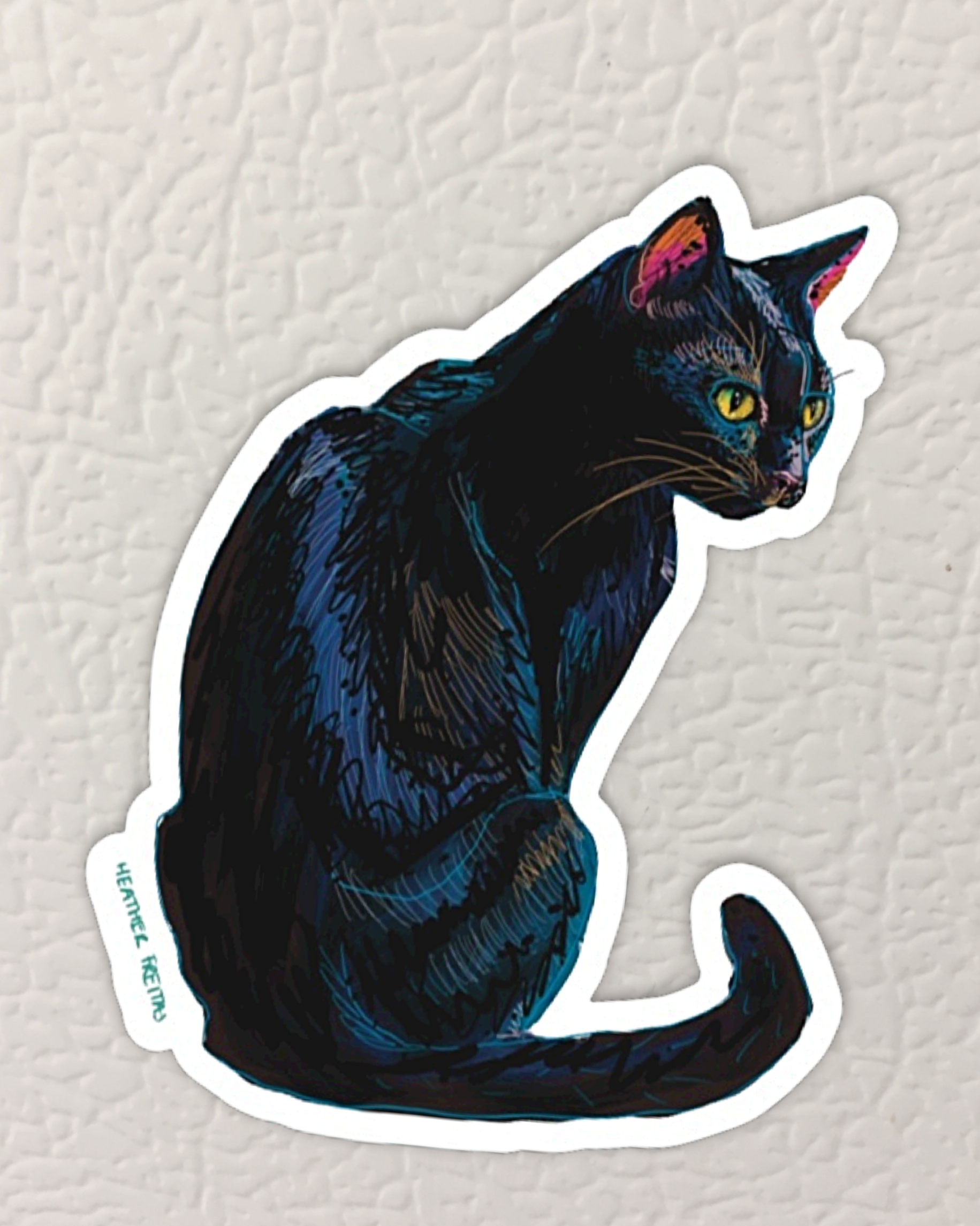 Black Cat Magnet ( Die-Cut )
