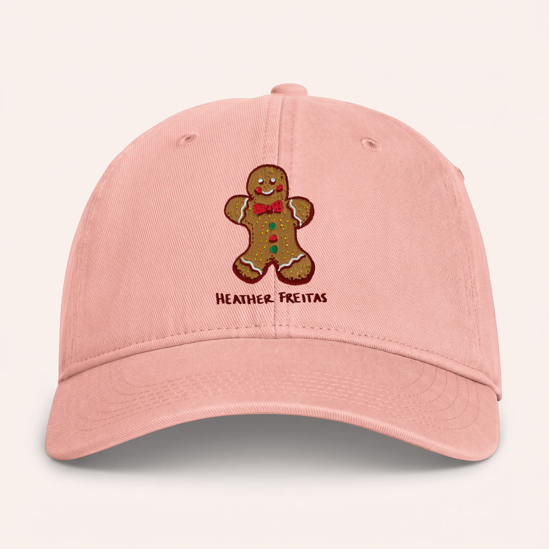 Gingerbread Man Embroidered Cap
