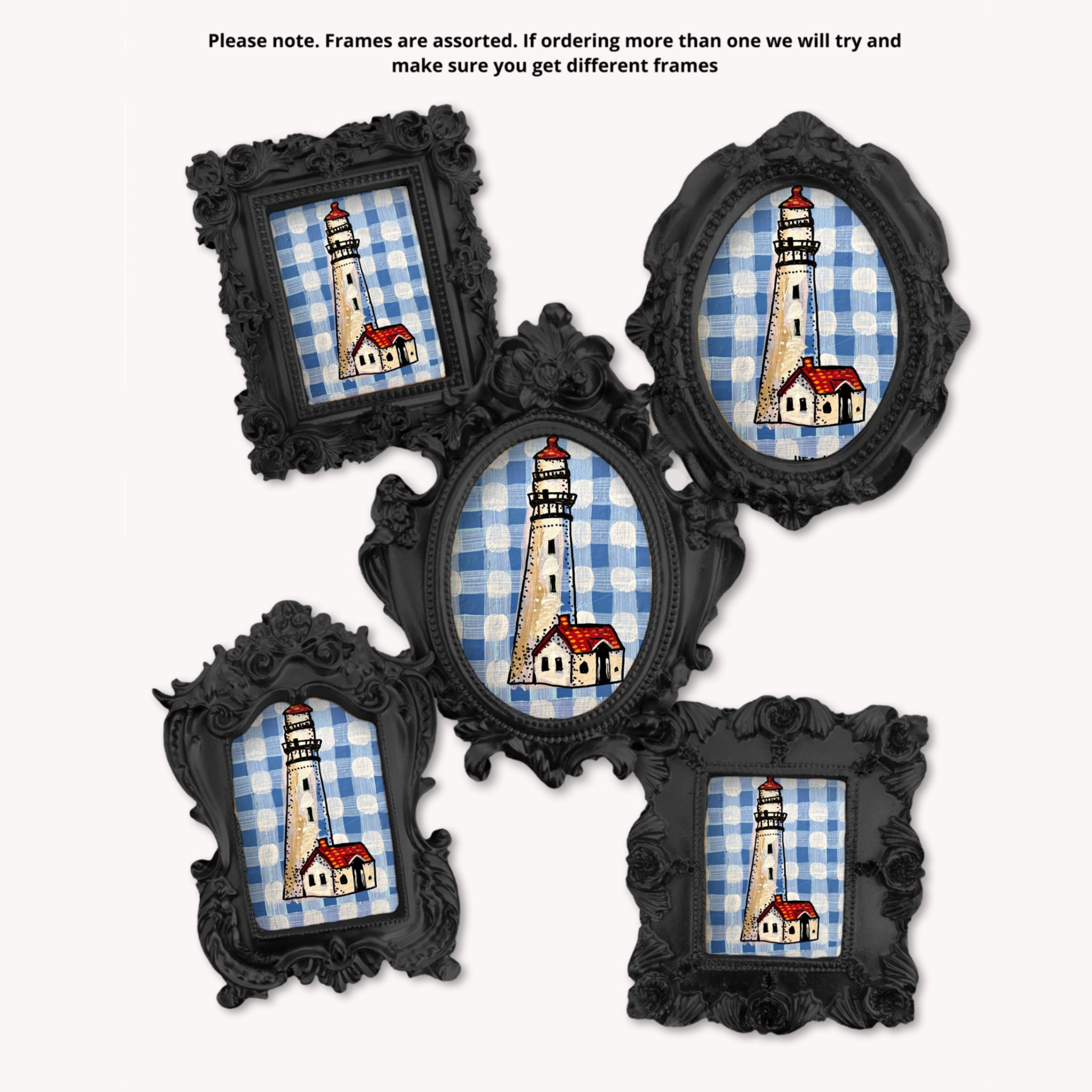 Lighthouse Framed Small Magnet