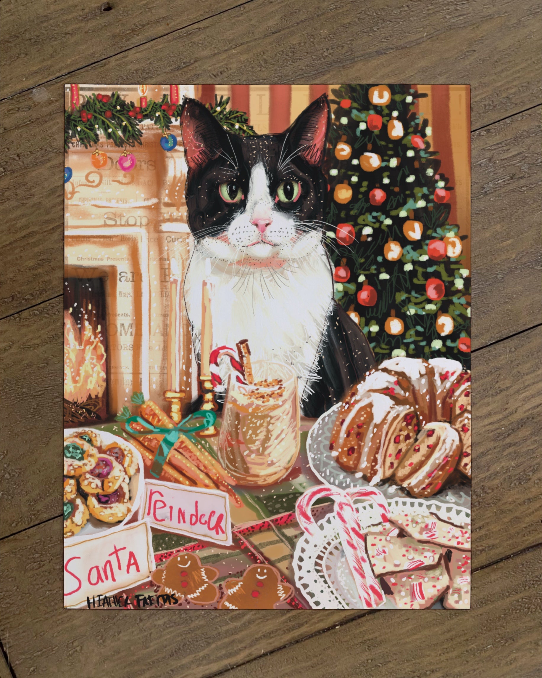 Tuxedo Cat / Build Your Own Fancy Feast Cat Paper Print