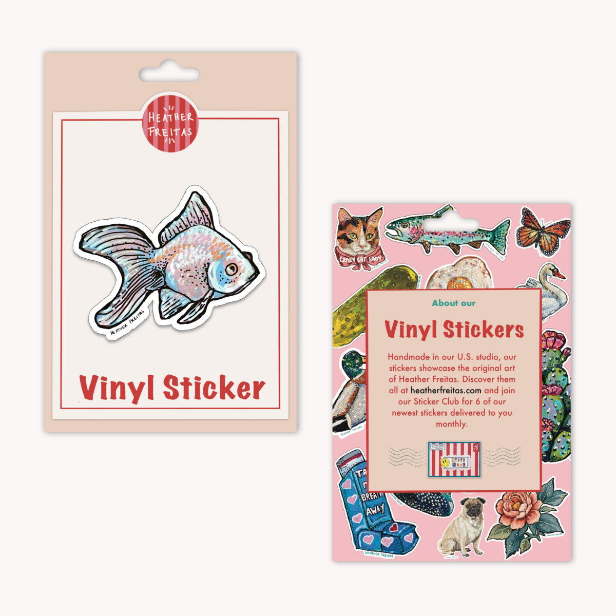 Albino Goldfish Sticker