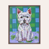 Westie Framed Fine Art Canvas Print